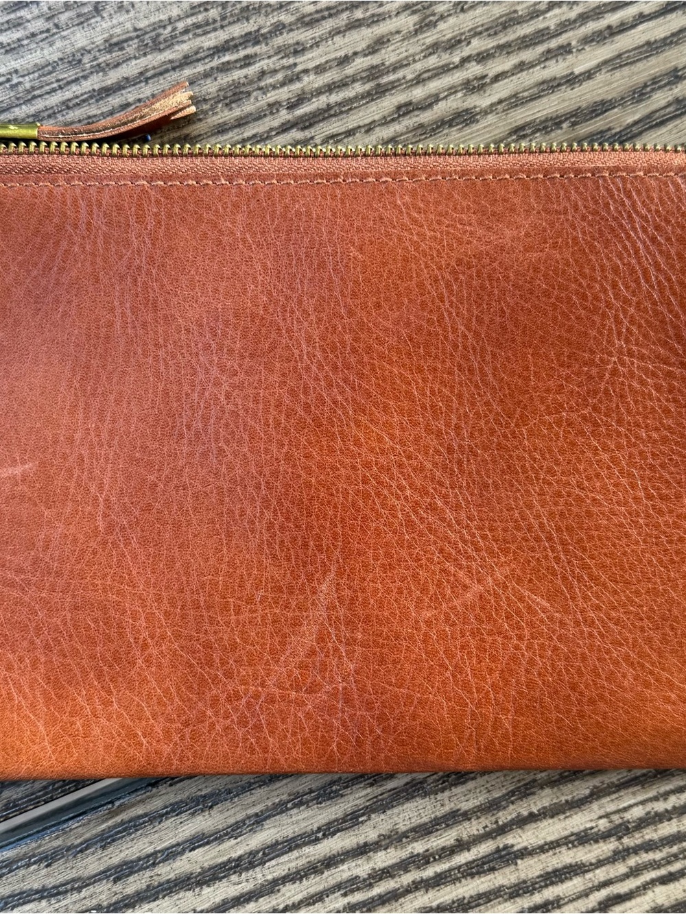 Madewell The Leather Pouch Clutch English Saddle Brown Wallet Organizer